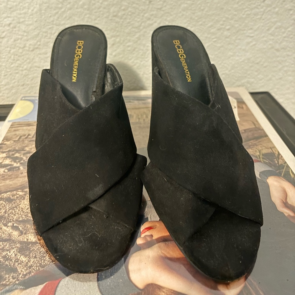 BCBGeneration Black Sandals 9W